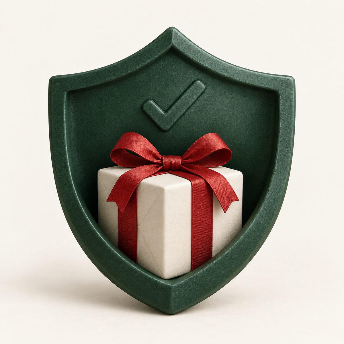 Forest green shield and protected parcel